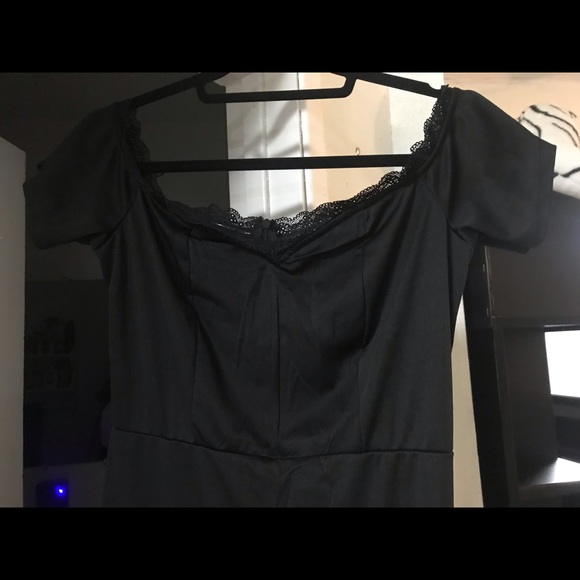 made2envy Lace Trim Off Shoulder Mermaid Maxi Part - Picture 8 of 8